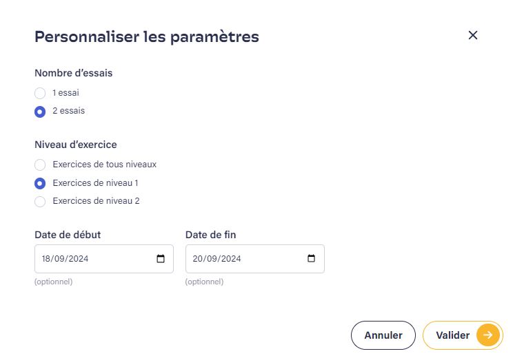 paramètres